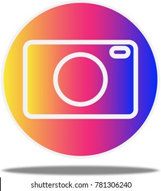 Camera icon on rainbow gradient color