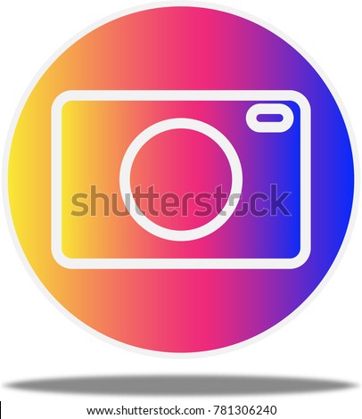 Camera icon on rainbow gradient color
