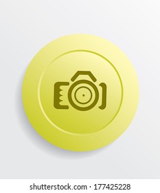 camera icon on round yellow