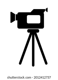 camera icon on a tripod on a white background