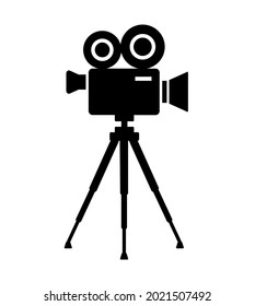 camera icon on a tripod on a white background