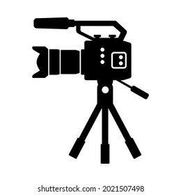 camera icon on a tripod on a white background
