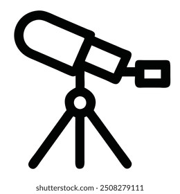 Icono de la cámara en un trípode sobre un fondo blanco.
