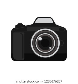 camera icon on white background. vector illustration