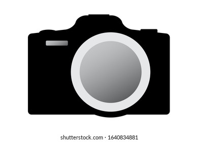 Camera icon on a white background. Vector illustration.