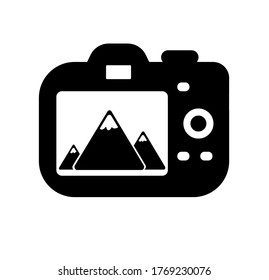 camera icon on white background