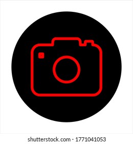 camera icon on a white background