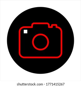 camera icon on a white background