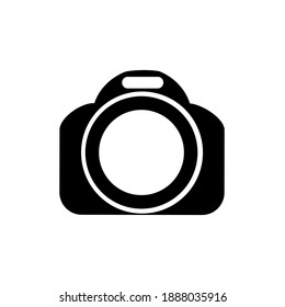 Camera icon on a white background. Graphic element for design. Vector isolated illustration.
