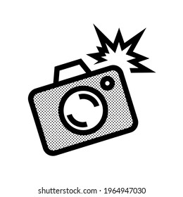 Camera icon on a white background. Graphic element for design. Vector isolated illustration.