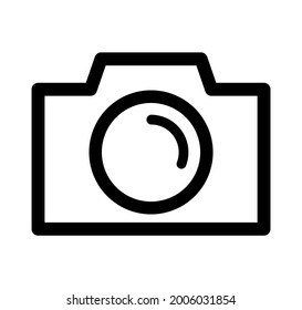 icono de cámara en fondo blanco
