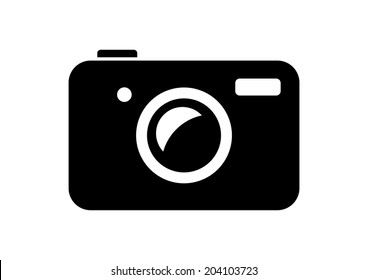 Camera icon on white background