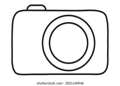 icono de cámara en fondo blanco