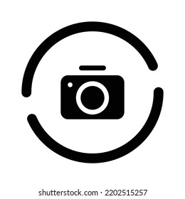 Camera icon on white background