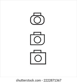 camera icon, on a white background. vector illustration.