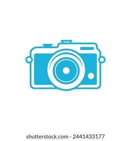 Camera icon on white background. Vector illustration in trendy flat style