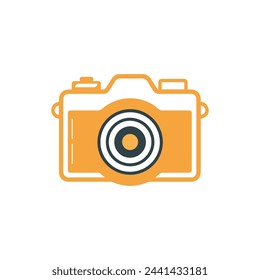 Camera icon on white background. Vector illustration in trendy flat style