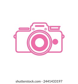 Camera icon on white background. Vector illustration in trendy flat style