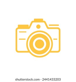 Camera icon on white background. Vector illustration in trendy flat style