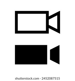 Camera icon on white background. Vector illustration. Film camera vector icon.