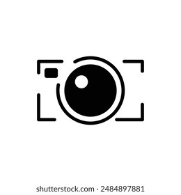 Camera icon on white background. Line. Eps 10.