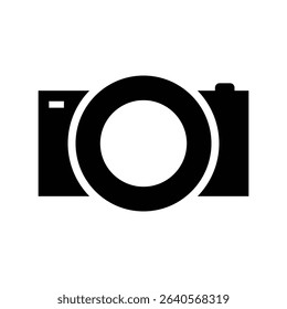 Camera icon on white background.