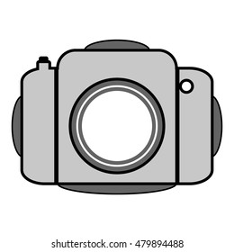Camera icon on white background. Vector illustration.