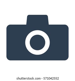 camera icon on white background. Vector illustration
