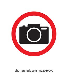 camera icon on the white background
