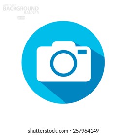  camera icon origami. Vector EPS 10 illustration.