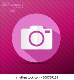 camera icon origami. Vector EPS 10 illustration.