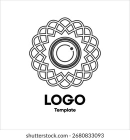 Camera icon with ornamental frame