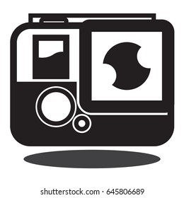 camera icon outline black and white