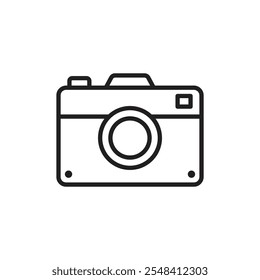 Signo de conjunto de contorno de icono de cámara