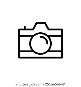 icono de cámara. Diseño de estilo de contorno aislado sobre fondo blanco