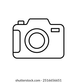 icono de cámara. Diseño de estilo de contorno aislado sobre fondo blanco
