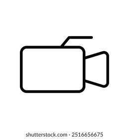 camera icon. Outline style design isolated on white background