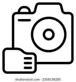 camera icon with outline style. Suitable for website design, logo, app, UI and ETC.