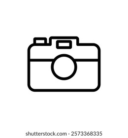 Camera icon Outline thin set