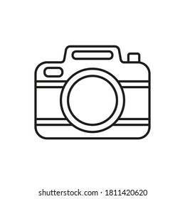 Camera icon outline vector