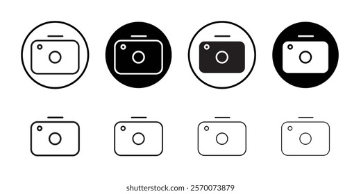 Camera icon Outline vector for web ui