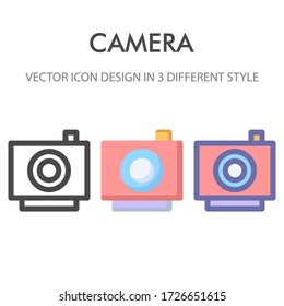 paquete de iconos de cámara aislado en fondo blanco. para el diseño de su sitio web, logotipo, aplicación, interfaz de usuario. Ilustración gráfica vectorial y trazo editable. EPS 10.