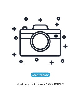 camera icon. camera party festival symbol template for graphic and web design collection logo vector illustration