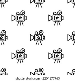 camera icon pattern. Seamless camera pattern on white background.
