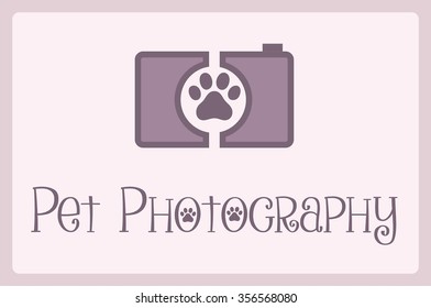 Camera Icon, pet photography concept, logo design
