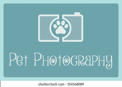 Camera Icon, pet photography concept, logo design