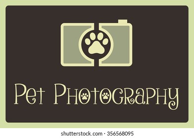 Camera Icon, pet photography concept, logo design