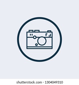 Camera icon. Photo icon. Button. Vector Illustration - Vector