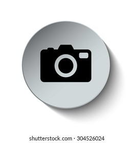 Camera Icon. Photo Icon. Button. Vector Illustration