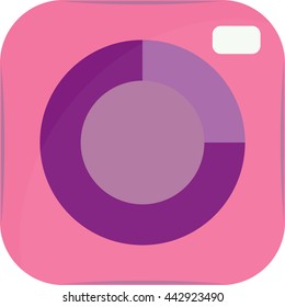 Camera icon. Photo icon. Button. Vector Illustration